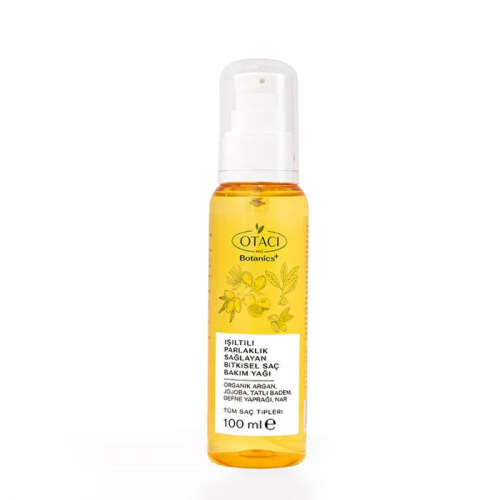 Otacı Işıltılı Parlaklık Sağlayan Bitkisel Saç Bakım Yağı 100 ml - Otacı