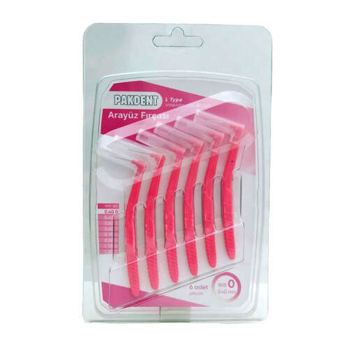 Pakdent L Tipi Arayüz Fırçası - Pembe 0,40 mm - Pakdent