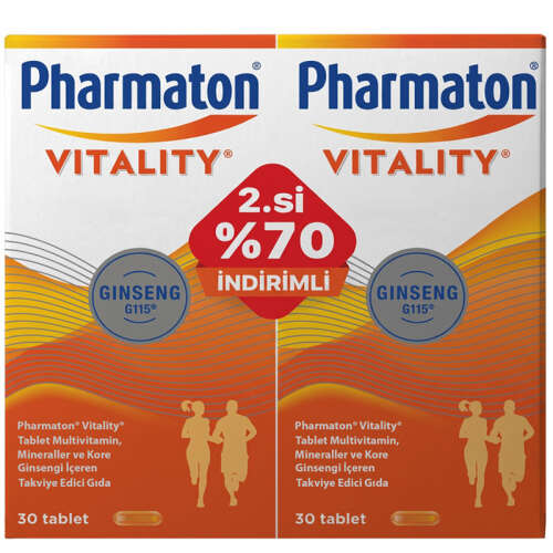 Pharmaton Vitality 30 Tablet Avantajlı 2'li Paket - Pharmaton