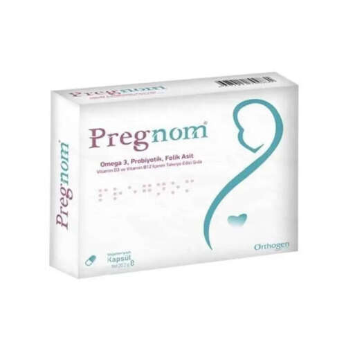 Pregnom Omega 3 Probiyotik Folik Asit 30 Yumuşak Jel Kapsül - Orthogen