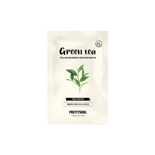 Prettyskin Total Solution Essential Sheet Mask - Green Tea 23 g - PRETTYSKIN