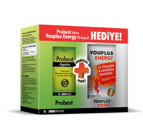 Probest Digestive Probiyotik 20 Kapsül Alana Youplus Energy 10 Kapsül HEDİYE - 1