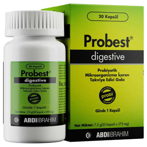 Probest Digestive Probiyotik Mikroorganizma İçeren 2 x 20 Kapsül - 2.'si %50 İNDİRİMLİ - 2