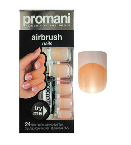Promani French Takma Tırnak Kiti Moon Tip Apricot - 1