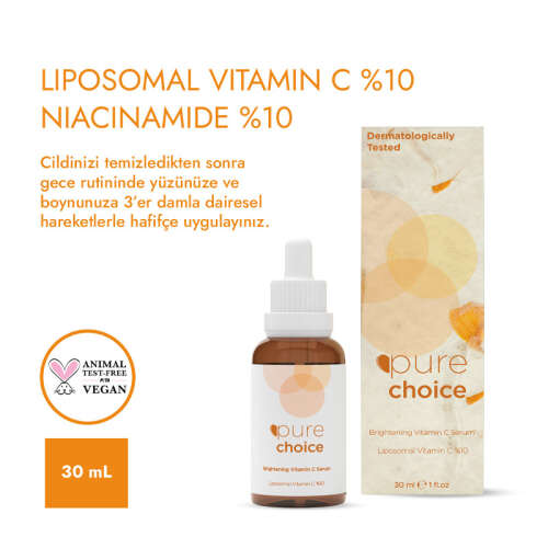 Pure Choice Aydınlatıcı C Vitamini Serum %10 30 ml - Pure Choice
