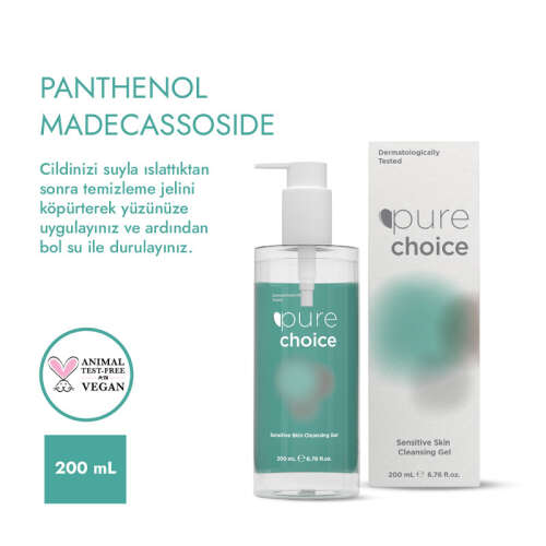 Pure Choice Hassas Ciltler için Yüz Temizleme Jeli 200 ml - 2