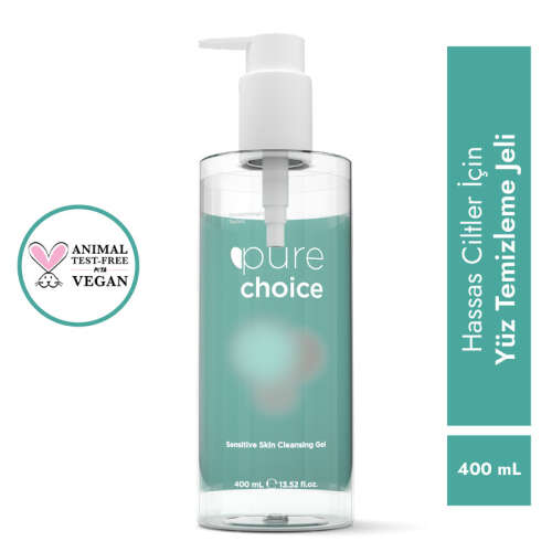 Pure Choice Hassas Ciltler Için Yüz Temizleme Jeli 400 ml - Pure Choice