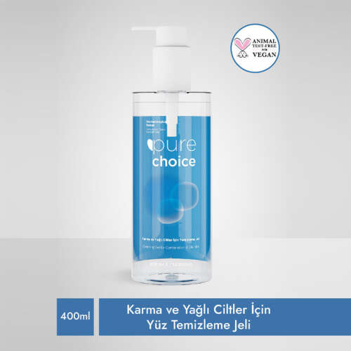 Pure Choice Karma ve Yağlı Ciltler için Yüz Temizleme Jeli 400 ml - 1