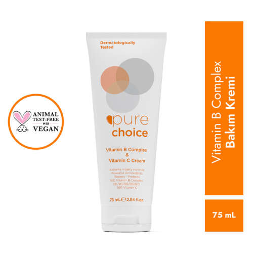 Pure Choice Vitamin C ve Vitamin B Complex Cilt Bakım Kremi 75 ml - Pure Choice