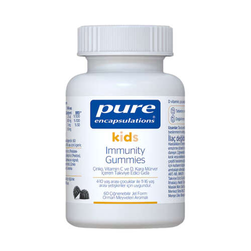 Pure Encapsulations Kids Immunity Gummies Takviye Edici Gıda 60 Çiğnenebilir Jel Form - Pure Encapsulations