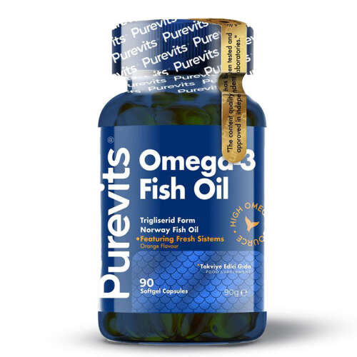 Purevits Omega-3 Fish Oil Takviye Edici Gıda 90 Kapsül - Purevits
