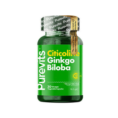 Purevits Sitikolin Gingko Biloba Takviye Edici Gıda 30 Kapsül - 4