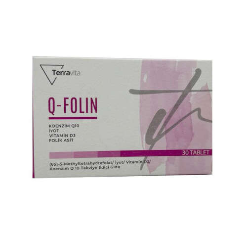 Q-Folin Koenzim Q 10 Takviye Edici Gıda 30 Tablet - Q-Folin