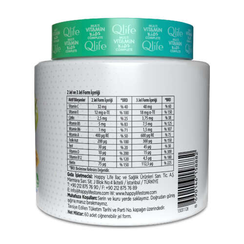 Qlife Multivitamin Kids Complete Takviye Edici Gıda 60 Adet - 2