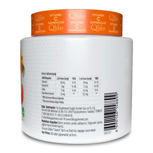Qlife Vitamin C Sambucus Takviye Edici Gıda 60 Adet - 2
