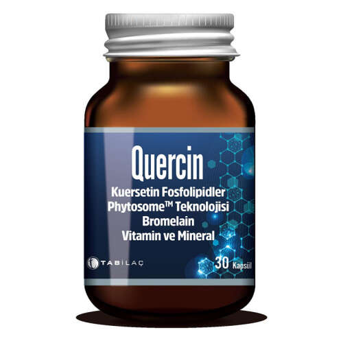 Quercin Kuersetin, Bromelain, Vitamin ve Mineral 30 Kapsül - TAB İlaç Sanayi A.Ş