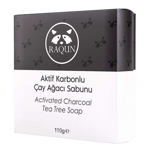 Raqun Aktif Karbonlu Çay Ağacı Sabunu 110 gr - Raqun