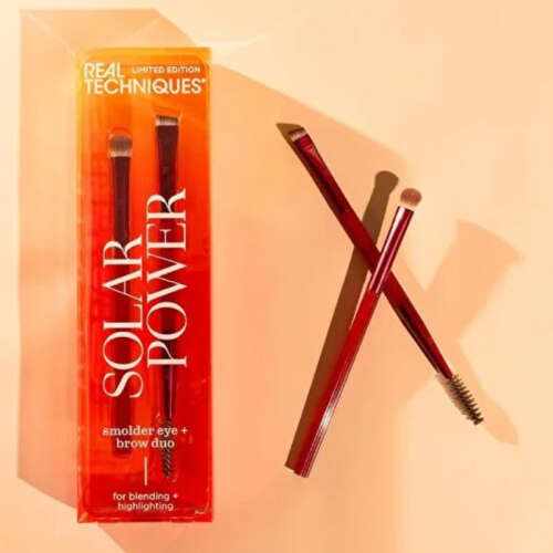 Real Techniques RT-0061 Solar Power Smolder Limited Edition İkili Göz ve Kaş Makyaj Fırça Seti - Real Techniques