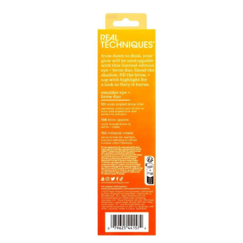 Real Techniques RT-0061 Solar Power Smolder Limited Edition İkili Göz ve Kaş Makyaj Fırça Seti - 5