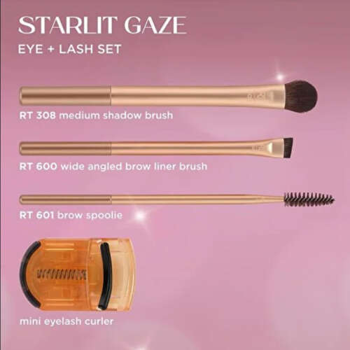 Real Techniques RT-7210 Starlit Gaze Eye and Lash Limited Edition Göz ve Kirpik Makyaj Fırça Seti - 3