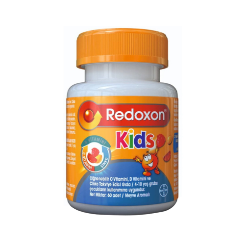 Redoxon Kids C Vitamini D Vitamini ve Çinko İçeren Çiğnenebilir Tablet 60 Adet - Redoxon