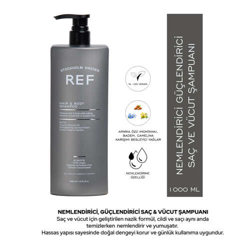 REF Hair Body Nemlendirici Saç ve Vücut Şampuanı 1000 ml - 2