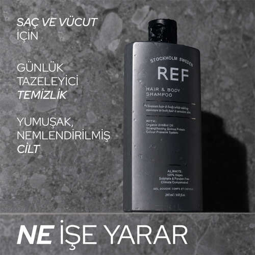 REF Hair Body Nemlendirici Saç ve Vücut Şampuanı 1000 ml - 3