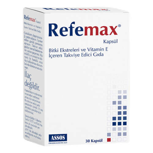 Refemax Bitki Ekstreleri İçeren Takviye Edici Gıda 30 Kapsül - Assos İlaç