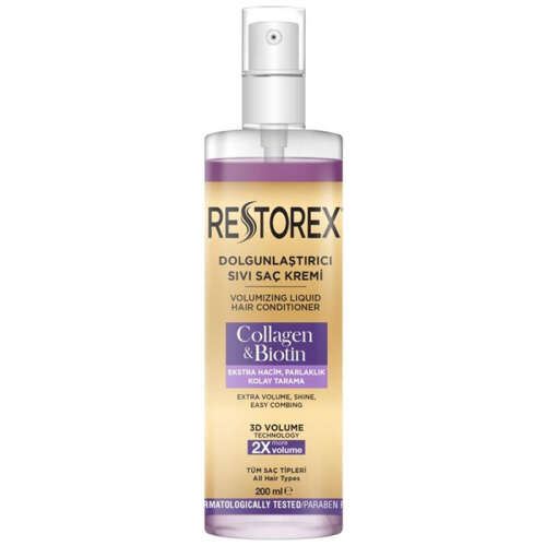 Restorex Collagen Biotin Dolgunlaştırıcı Sıvı Saç Kremi 200 ml - Restorex