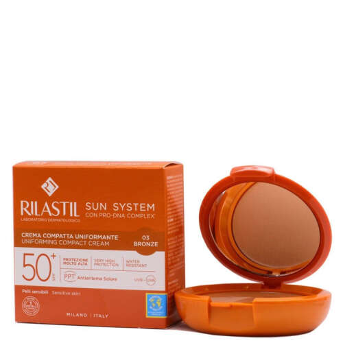 Rilastil Sun System SPF50+ Uniforming Compact Cream 10 gr - 03 Bronze - Rilastil