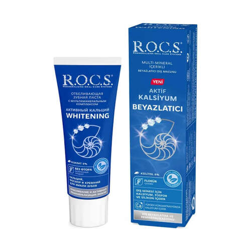 Rocs Aktif Kalsiyum Beyazlatıcı Diş Macunu 75 ml - ROCS