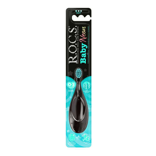Rocs Baby Neon 0-3 Yaş Çocuk Diş Fırçası - ROCS