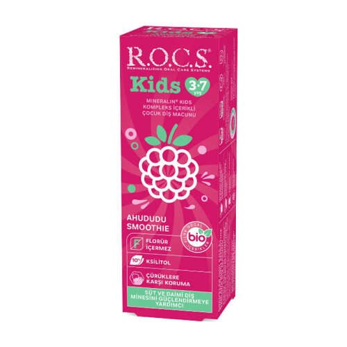 Rocs Kids Ahududu Smooth - Çocuk Diş Macunu 3-7 Yaş 35 ml - ROCS