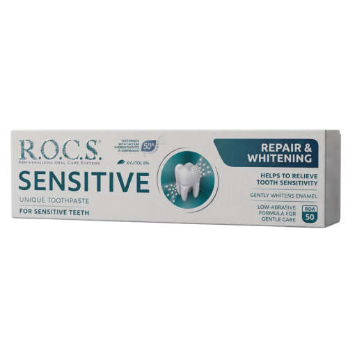 Rocs Sensitive Hassas Dişler İçin Beyazlatırıcı Diş Macunu 75 ml - ROCS