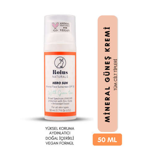Roius Naturals Hero Sun Mineral Spf50+ Face Sunscreen 50 ml - 2