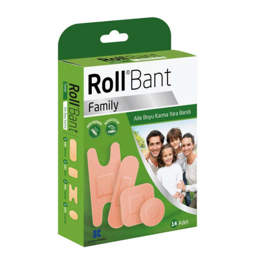 Rollbant Aile Boyu Karma Yara Bandı 14 Adet - Kurtsan Medikal