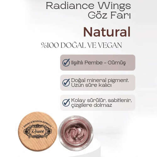 Rosece Radiance Wings Krem Göz Farı 7 gr - B34 - Yoğun Işıltılı Açık Pembe - 2