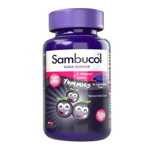 Sambucol Plus Kids Yummies Çocuklar İçin Takviye Edici Gıda 60 Tablet - Sambucol