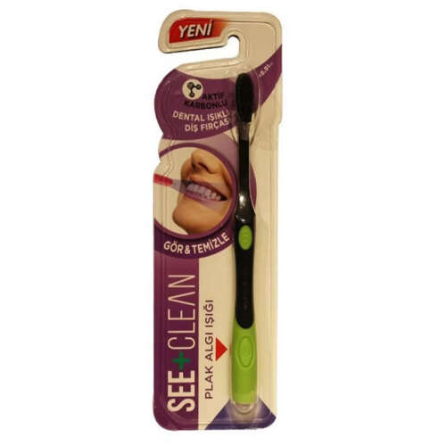 See Clean Plak Algılayıcı Diş Fırçası - Açık Yeşil - See+Clean