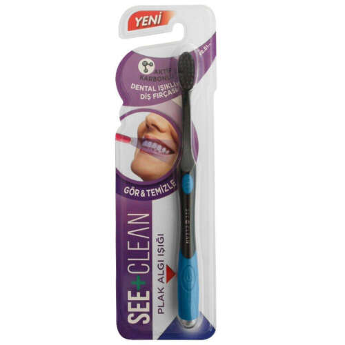 See Clean Plak Algılayıcı Diş Fırçası - Mavi - See+Clean