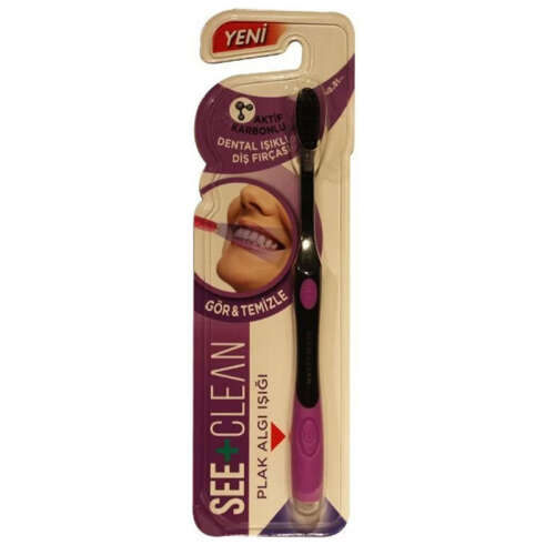 See Clean Plak Algılayıcı Diş Fırçası - Mor - See+Clean