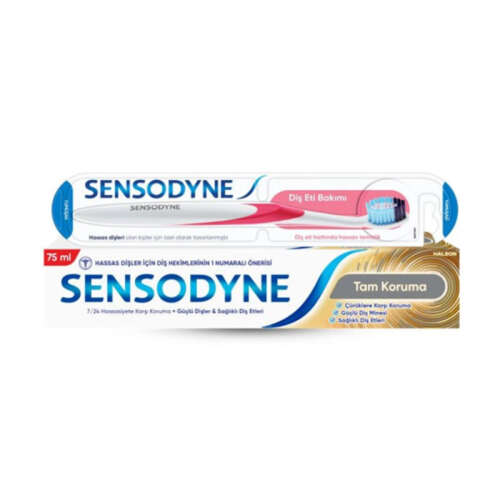 Sensodyne Tam Koruma Diş Macunu 75 ml + Diş Fırçası HEDİYE - Sensodyne