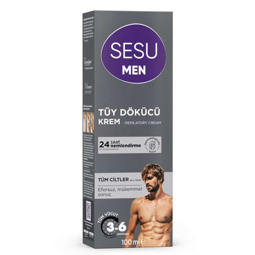 Sesu Erkekler için Tüy Dökücü Krem 100ml - Sesu