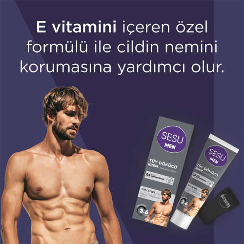 Sesu Erkekler için Tüy Dökücü Krem 100ml - 3