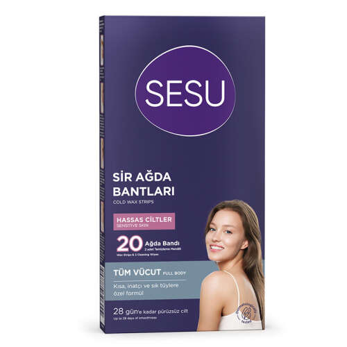 Sesu Hassas Ciltler İçin Ağda Bandı 20li - Sesu