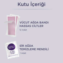 Sesu Hassas Vücut Ağda Bandı 12 Adet - 5