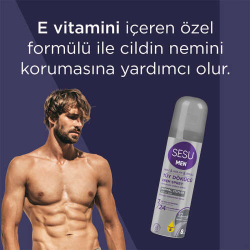 Sesu Men Tüy Dökücü Krem Sprey 150 ml - Sesu