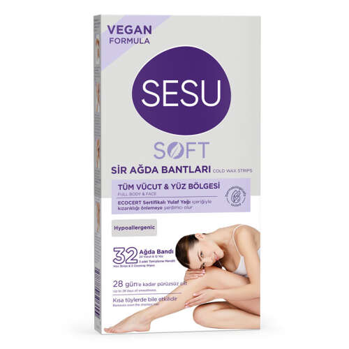 Sesu Soft Yulaf Ağda Bandı 32li - Sesu