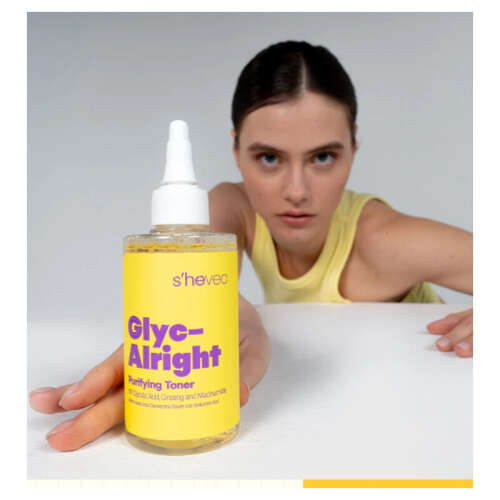She Vec Glyc-Alright -7 Glycolic Acid + Ginseng + Niacinamide 200 ml - 4