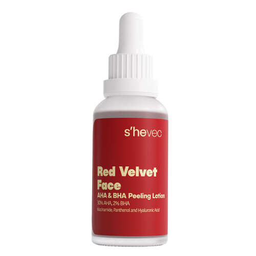 She Vec Red Velvet Face AHA+ BHA Yüz Peelingi 30 ml - She Vec